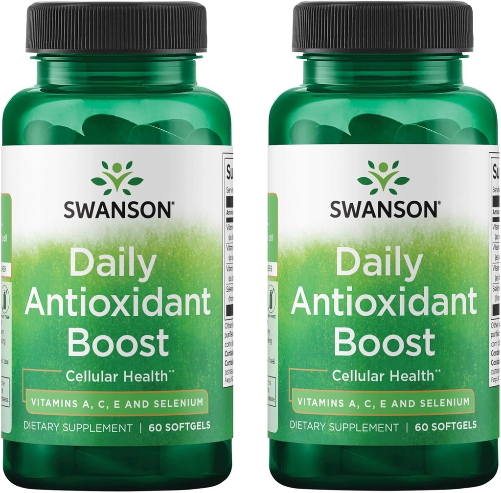 Swanson Vitaminer A C E & Selenium - fremmer cellular sundhed & immunforsvar - Understøtter naturlige Defensive Nourisation - (60 Softgels) (2 Pack)