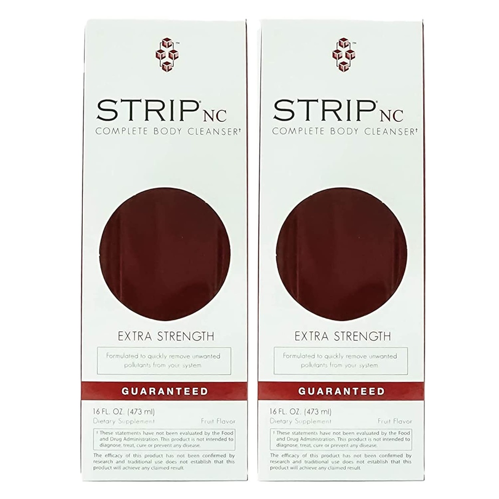 Wellgenix Strip NC Herbal Cleanse Detox Drink- Extra Strength Body Cleanser Liquid - Hurtig fungerende & Deep System Cleanser- Fruit Punch 16oz (pakke med 2)