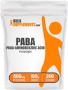 BulkSupplements.com PABA Powder - para Aminobenzoic Acid, PABA Supplement for Wellness - Vegan & Gluten Free, 500mg per Serving, 100g (3,5 oz) (Pack of 1)