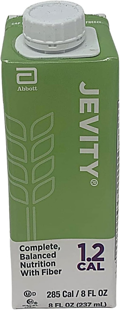 Jevity 1.2 Cal High- Protein Nutrition with Patented Fiber Blend, Klar til brug, 8 Fluid Ounces (Pack of 24)