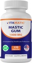 Vitamatisk Mastisk Gum 1000mg per servering - Støtte fordøjelsesfunktion, Gastrointestinal sundhed, immunforsvar og oral wellness, 120 kapsler