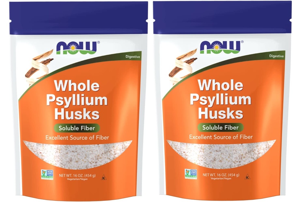 Now Foods Psyllium Huss Hel, 16 Oz (pakke med 2)