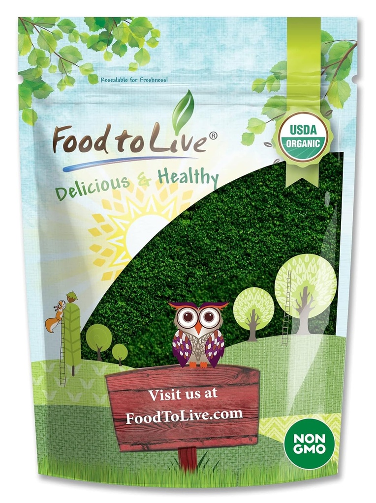 Food to Live Organic Algae Powder Mix, 4 Pounds - Spirulina og Chlorella 50 / 50 Blend, Non- GMO, Rich in Chlorophyll, Raw, Pure, Vegan Superfood, Bulk, Great for Smoothies, God Protein kilde