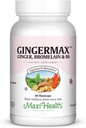 Maxi Health Gingermax - Ingefær - Bromelain & vitamin B6 - fordøjelsessundhed - 60 kapsler - Kosher