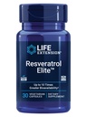 Life Extension Resveratrol Elite, Trans- resveratrol, Sund Age, Kardiovaskulær Sundhed, Brain Health, oxidativ stress, Gluten- Free, Non- GMO, Vegetar, 30 Kapsler