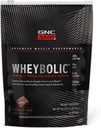 GNC AMP Wheybolsk Klinisk Proven Protein Powder, 40g Whey Protein, BCAA, Leucin, Øger muskelstyrke, Muscle Building, 3. part testet, Chokolade Fudge, Gluten Free, 10 Servere