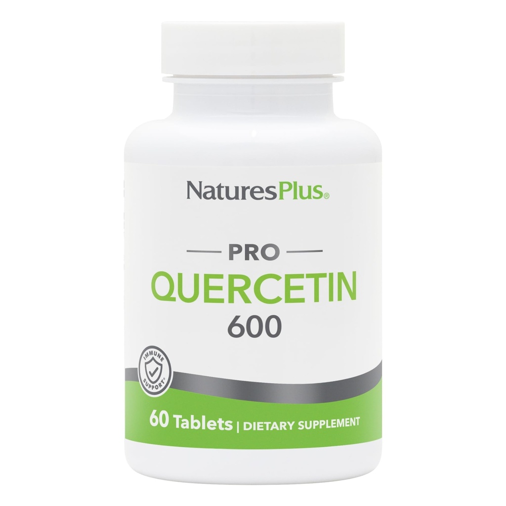 Natures Plus PRO Quercetin 600 mg - 60 tabletter - ikke- GMO, Vegan & Gluten Free - 60 Servering