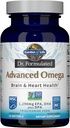 Livets have Dr. Formuleret Advanced Omega Fish Oil - Lemon, 1,290mg EPA, DHA + DPA i triglycerid form, Single Source Omega 3 Supplement til Ultimate Brain & Heart Health, Non- GMO, 60 Softgels