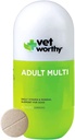 Vet Worthy Voksen Multi Vitaminer - Multivitamin til hunde til støtte Optimum Sundhed og Samlet Wellness - Hund tillæg med jern, Magnesium, Zink, vitamin A, B Vitaminer - Lever flavor, 60 tabletter