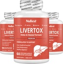 NuBest LiverTox - Premium Lever Health Formel - Lever Cleanse, Detox & Repair - med Milk Thistle, Cholin, Beet, Gurkemeje, Artiskoke & Mælkebøtte - 3 Pack Medical 124; 3 Months Supply