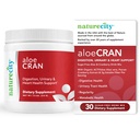 NatureCity AloeCran - Pure Aloe Vera Blend med Cranberry Powder Supplement - Sukker Free Fiber Combo Mix til fordøjelse og urinveje - Gut & Metabolic Health Support - 30 dages forsyning