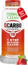 Herbal Clean Qcarbo16 Same-dag Detox Rensning Drik (16 fl oz) - Jordbær Mango Flavor Fuld Krop Rensning * Detox Drik for moderat toksin niveau *, vitamin B2 og vitamin B12 for mænd og kvinder