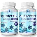(2 Pack) Quercetin Gummies - Quercetin med bromelain Vitamin C + Zink Vitamin D3 - Chewable Quercetin 900mg Kosttilskud - Quercetin til børn og voksne (2)