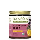 Banyan Botanicals Organic Elderberry Honey - Med Sambucus, Amla & Marshmallow - Elderberry Immun Support til børn og voksne * - 8.25 Oz - Rå, ufiltreret, Pollinator- Friendly, Sustainable Sourced, Fair Wild