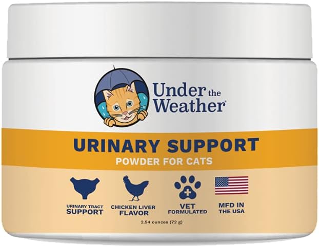 Under Vejr Pet Urinary Tract Support Powder til Katte Budding124; Vet Formulerede Naturlige Kosttilskud til Katte og Kittens Budding124; Fremme sund Urinary Tract og immunsystem - 60 Day Supply, 120 Scops