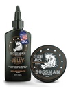 Bossman Jelly Beard Olie til mænd & Beard Balm til mænd Combo - Softens, Tammes Fugt & Betingelser - Stagecoach Duft - Naturlige ingredienser & Lavet i USA