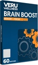 Veru Wellness Brain Boost Cognitive Patch - Daily Memory, Altertness and Focus Brain Support - Ginko Bilboa, Rhodiola Rosea, MCT (60 Day)