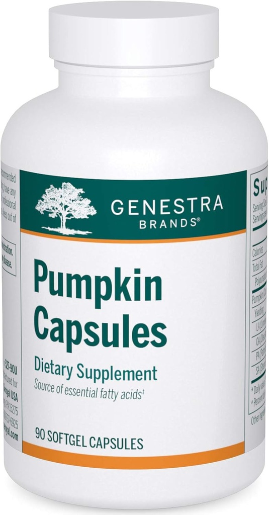 Genestra Brands Pumpkin Capsules Measures 124; Understøtter Cell Measures and Skin Health Measures 124; 90 Capsules