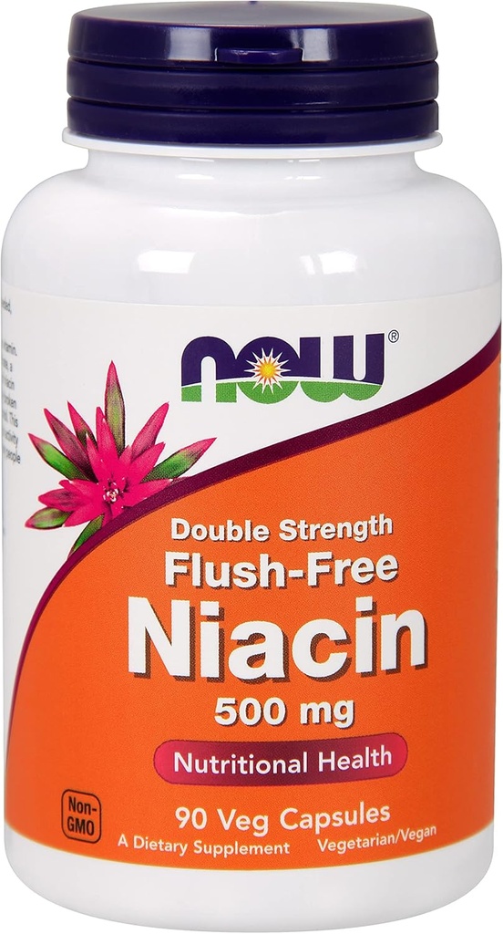 Nu fødevarer Flush Free Niacin Dobbelt Styrke 640mg, 90 vcaps (pakke med 2)