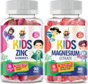 SUNNY SAM Magnesium gummies for Kids & Zink gummies for Kids & Voksnes - Zink Chewable Gummy for immunforsvar - Kraftfuld Natural Antioxidant Non- GMO supplement til børn Mænd Kvinder Voksne.