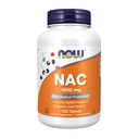 Now Foods Supplements, NAC (N- Acetyl- Cystein) 1000 mg, Free Radical Protection *, 120 tabletter