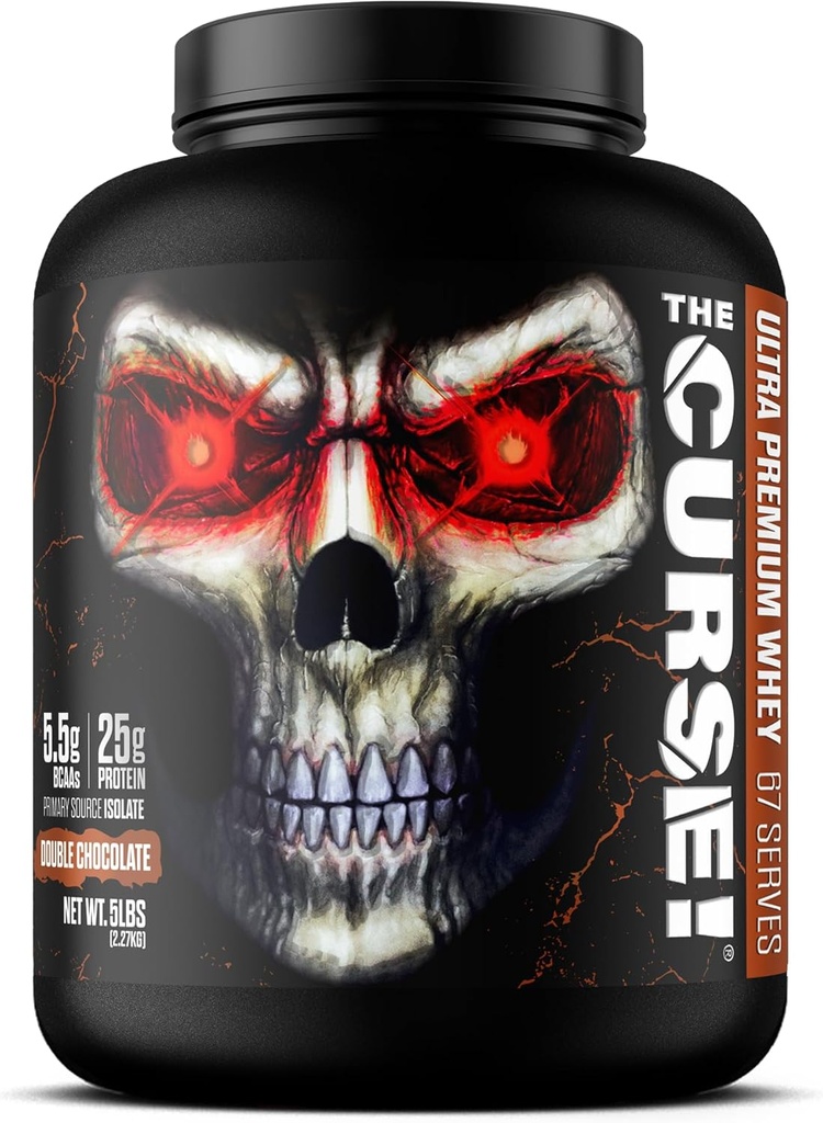 JNX SPORTER Forbandelsen! Ultra Premium Whey Protein Powder Double Chocolate 5lb; 25g Protein Per Serve, Primary Source Whey Isolate