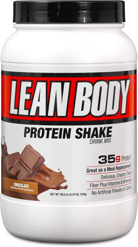 Labrada Nutrition Lean Body Hi- Protein Meal Erstatning Shake, Chocolate, 2,47 Pund Tub (pakning med 1)