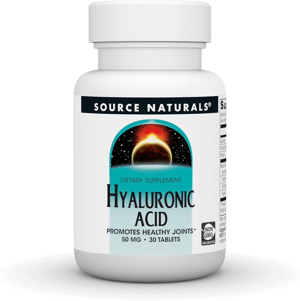 Source Naturals Hyaluronsyre, 50 mg, 30 tabletter