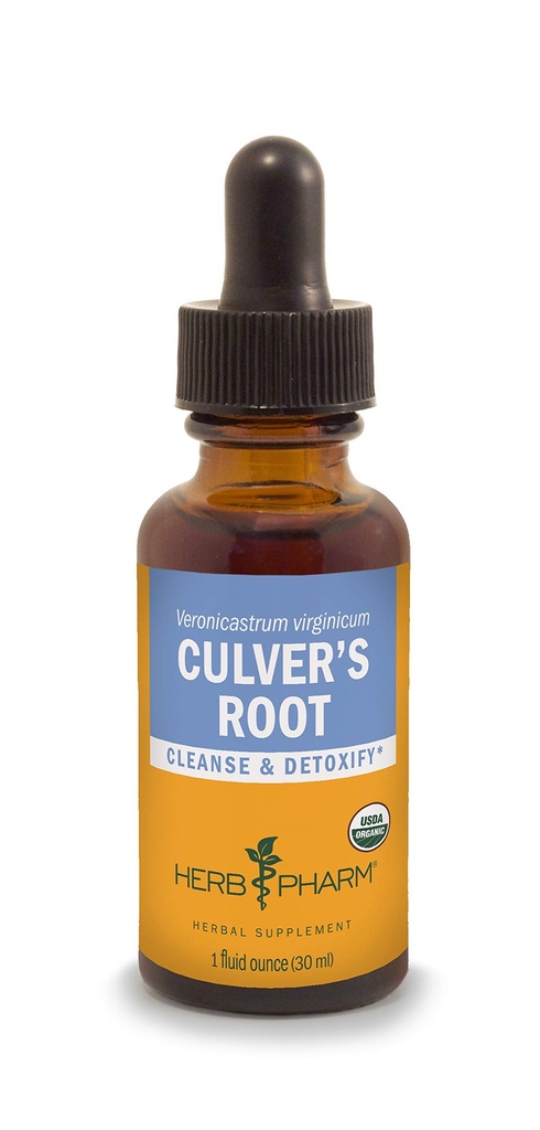 Herb Pharm Certified Organic Culver 's Root Liquid Extract til rensning og afgiftning - 1 Ounce