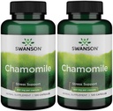 Swanson Kamille Stress Support - Made with German Kamille Flower - Herbal supplement til fremme af stress, afslapning og søvn support - Hjælper nem krop og sind - (120 kapsler), 2 Pack