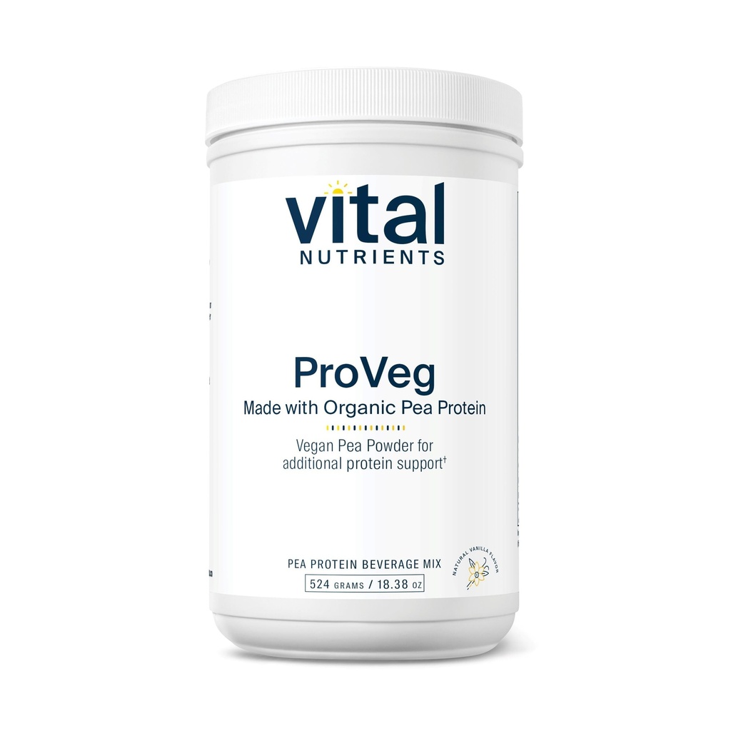 Vital Nutrients ProVeg Organic Pea Protein 524g Mezzogiorno, Vegan Pea Protein Powder