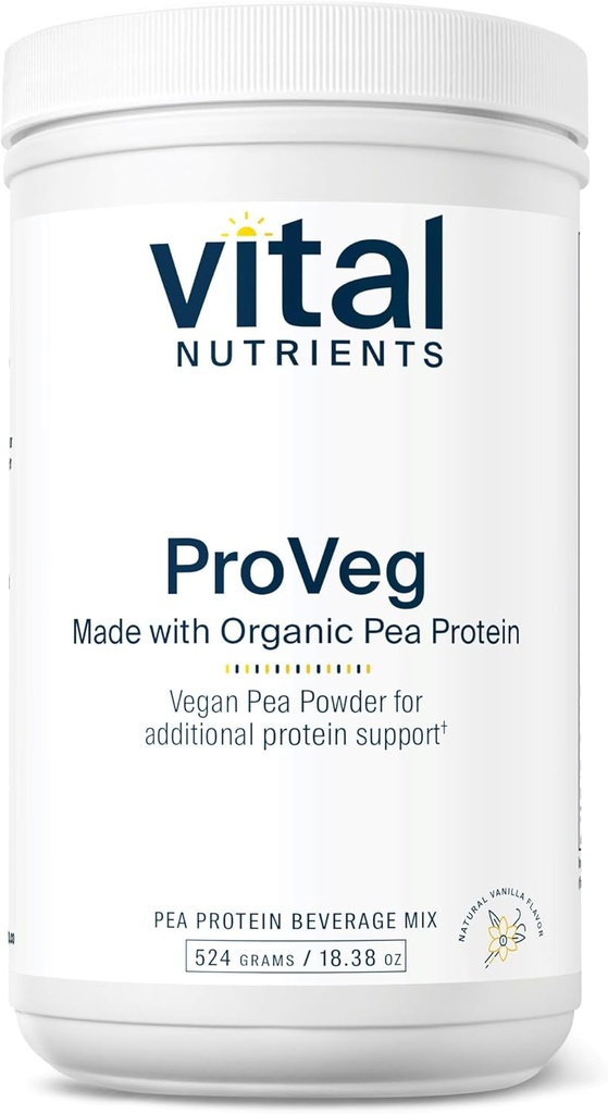 Vital Nutrients ProVeg Organic Pea Protein 524g Mezzogiorno, Vegan Pea Protein Powder