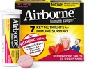 Airborne 1000mg C-vitamin med D-vitamin & zink, sukkerfri multivitamin immuntilskud, antioxidanter Vitaminer A C & E, 30 Effervescent tabletter, meget berry flavor