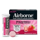 Airborne 1000mg C-vitamin med D-vitamin + Zinksukker Free Multivitamin immunforsvar Effervescent Fizzy drik tabletter, meget berry flavor med stærke antioxidanter VIT A C & E, 30 tabletter