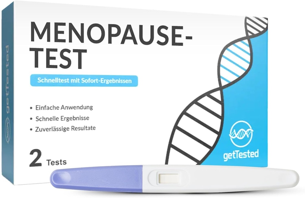 GetTestet at- Home Menopause Test Kit - Privat, hurtig Paumenopause Test & Menopause Stage Indicator - Praktisk, Pålidelig Pre Menopause Test Kit på hjemmet for kvinder
