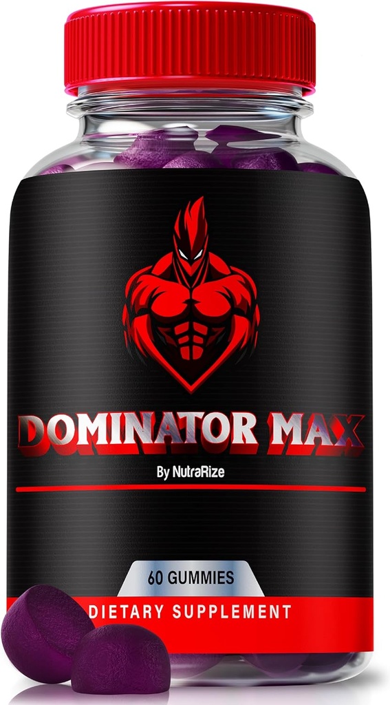 Dominator Max Gummies for Mænd, Officiel Dominator Maxx Formel for Muscle Support & Samlet Sundhed, All- Natural Mand Performance, Energy & Endurance, Premium DominatorMax Anmeldelser (60 Gummies)