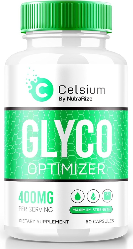 NutraRize Celsium Glyco Optimizer, Maximum Strength Blood Support Formula, All-Natural Capsules to Maintain Healthy Levels, Herbal plus Vitamin Pills for Overall Health, Official Reviews (60 Capsules)