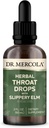 Dr. Mercola Herbal Throat Drops with Slippery Elm Dietary Supplement, Natural Flavors, 30 Servings, 2 fl oz (60 mL), GMO Free, Gluten Free, Soy Free