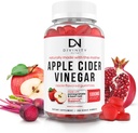 Apple Cider Vincious Gummies med mor - Rense & Detox ACV Gummies for vægttab, Gut Health, Metabolisme Support - ACV med mor med B12 Vitamin, B6 & Pomegranat & Beet Root 100 Ct