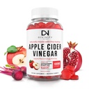Apple Cider Vincious Gummies med mor - Rense & Detox ACV Gummies for vægttab, Gut Health, Metabolisme Support - ACV med mor med B12 Vitamin, B6 & Pomegranat & Beet Root 100 Ct