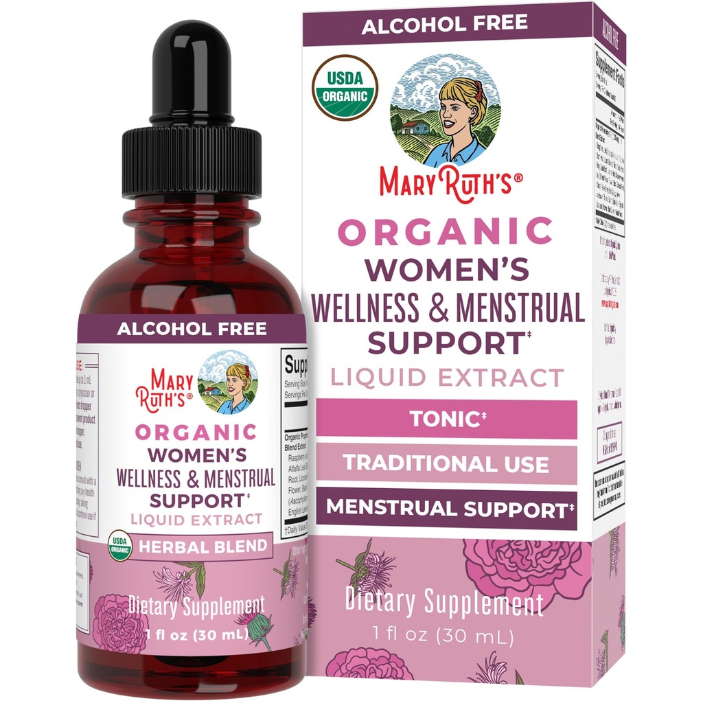 MaryRuth Organics USDA Organic Wellness Wellness Liquid Herbal Kosttilskud Name 124; Inkluderer Stinging Nettle, Raspberry Leaf, Eleuthero Root, Chaste Tree Berry