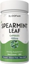 Spearmint Leaf Capsules 1000mg Powder Б124; Natural Spearmint Leaf Powder (Mentha spicata) Б124; Non- GMO, Gluten- Free Herbal Supplement for Wellness and Daily Use (180 Count (Pack of 1))