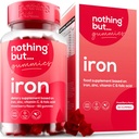 Kvinder & Mænd Natural Iron Supplementary 124; en lækker blandet Berry Flavor 124; Chewable Vegan Iron Supplements w / Vitamin C, Zink, Folinsyre & B Vitamin Buddy 124; 60 Iron Gumies