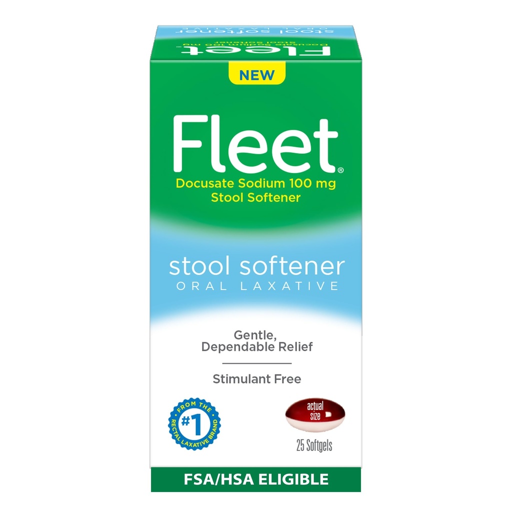 Flådeafføringsmiddel, Stimulant- Free Oral Laxative for Gentle and Dependible Constipation Relief, 25 Count Softels