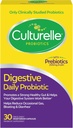 Culturelle Daily Probiotic Capsules For Men & Women, Most Clinically Studied Probiotic Strain, Digestive & Gut Health, Supports Occasional Diarrhea, Gas & Bloating, 1 Month Supply, 30 CT