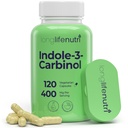 LongLifeNutri Indole- 3- Carbinol 400mg - 120 Vegetære kapsler, 4 - Måned Supply, Organic Supplement for Hormone Balance & Cellular Health, Lab Testet, Made in USA