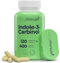 LongLifeNutri Indole- 3- Carbinol 400mg - 120 Vegetære kapsler, 4 - Måned Supply, Organic Supplement for Hormone Balance & Cellular Health, Lab Testet, Made in USA