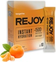 Rejoy - Electrolyte Powder Packets, 10 sticks - Hydration Drink Mix Supplement - Sugar Free, Keto og Paleo Friendly, Vegan, Non- GMO, Easy Open Single- Serving Stick (Tangerine)