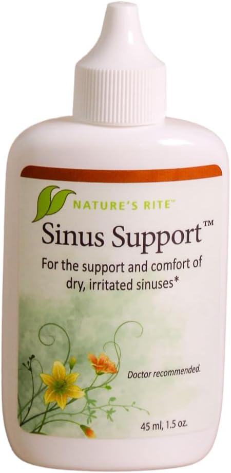 Nature Rite Sinus Support ™, 1,5 oz. (45 ml) - Portable, All- Natural Sinus Spray - All- Sæson Relief for Allergy & Pollution Irritation - Fugt & Sodhes Sinus Tissue - Made in USA
