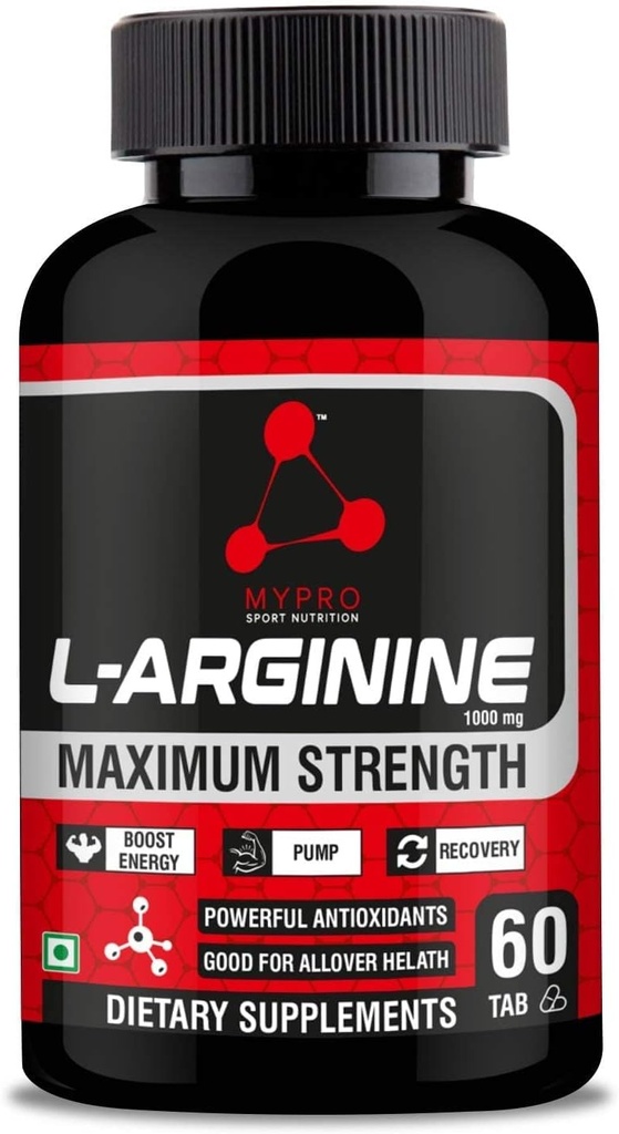 Sport Nutrition L- Arginin 1000mg tillæg for muskelvækst, Stamina, immunbooster & energi, 60 tabletter